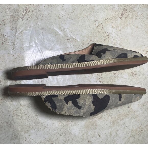 Lucky Brand Womens Arvy Camo Suede Slip-On Mules 8M Casual Comfort - Picture 8 of 9